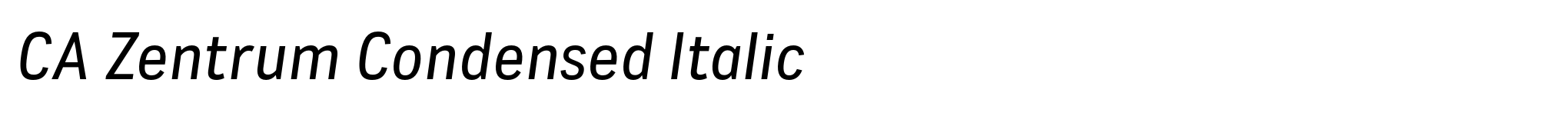 CA Zentrum Condensed Italic image